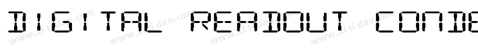 Digital Readout Condensed字体转换